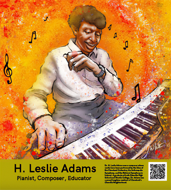 Mural Art, Dr. Harrison Leslie Adams Jr. by artist, Jerome T. White